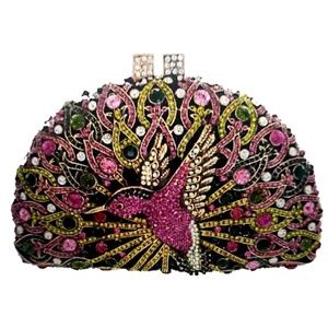 Gorgeous Hummingbird Crystal Purse Gift Wedding!